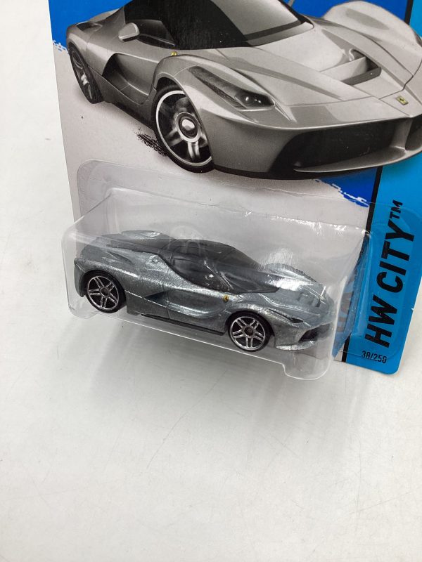 2014 Hot wheels #038 Laferrari Silver w Protector Online Hot Sale