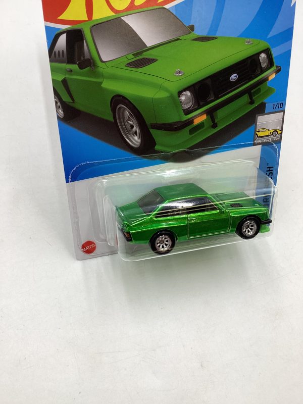 2024 Hot Wheels #23 Ford Escort RS2000 Green Super Treasure Hunt with protector Fashion