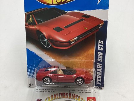 2011 Hot Wheels #128 Red Ferrari 308 GTS with protector Fashion