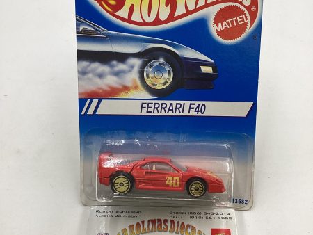 1994 Hot Wheels International Card 13582 Ferrari F40 Red Gold UH Wheels HTF with protector Online now