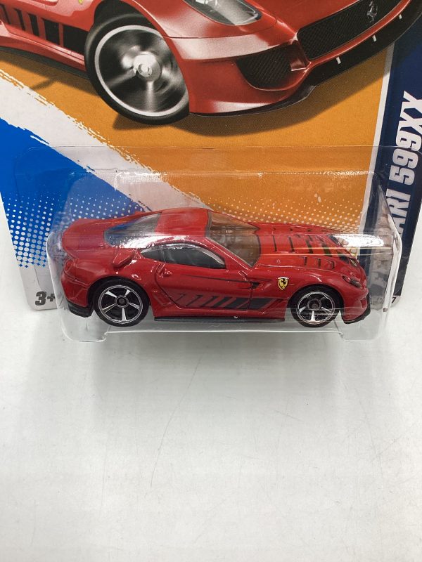 2012 Hot wheels #125 Red Ferrari 599XX with protector Hot on Sale