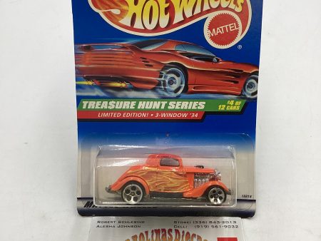 1998 Hot Wheels Treasure Hunt 4 12 3-Window 34 #752 277O For Cheap