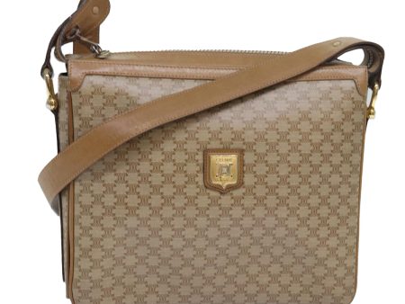 CELINE Macadam Canvas Shoulder Bag Beige 82010 For Cheap