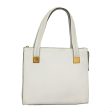 CELINE Hand Bag Leather White Gold 89113 Supply