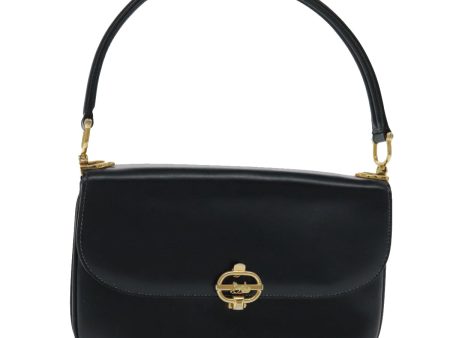 CELINE Horse Carriage Hand Bag Leather Navy yk15581 Online Sale