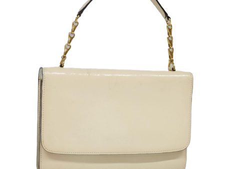 CELINE Hand Bag Patent leather Beige Gold fm3893 Online