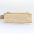 FENDI Zucchino Canvas Shoulder Bag Beige Light Blue yellow  66310 For Cheap