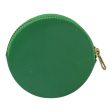 CELINE Coin Purse Leather Green Gold 87854 For Cheap