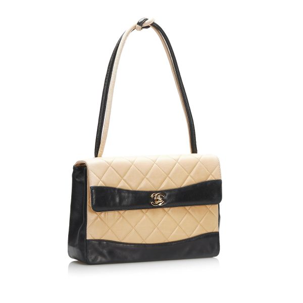 Chanel Bicolor Leather Shoulder Bag (k3TZpL) Discount