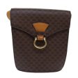 CELINE Macadam Canvas Shoulder Bag PVC Leather Brown 84933 Sale