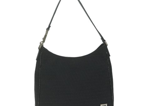 FENDI Zucchino Canvas Shoulder Bag Black  ep2840 Supply