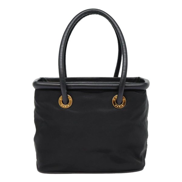 CELINE Hand Bag Nylon Black Gold 86721 Online Sale