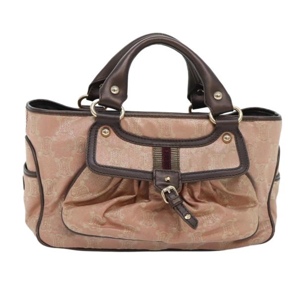 CELINE Macadam Canvas Boogie bag Hand Bag Pink Gold ep5744 For Cheap