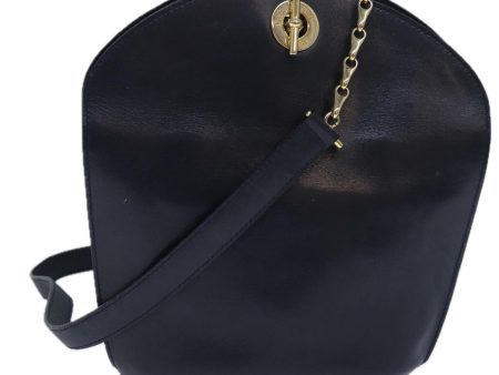 CELINE Shoulder Bag Leather Navy hk1496 For Sale