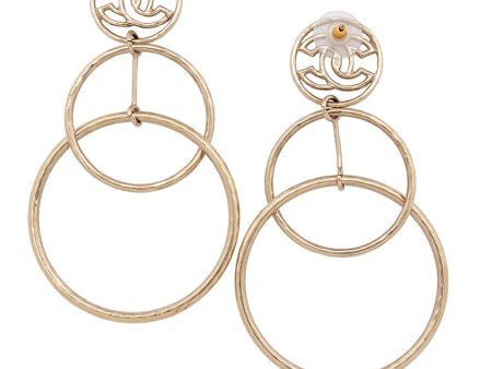 Chanel CC Circle Drop Earrings (20252) For Sale