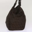 FENDI Zucchino Canvas Shoulder Bag Brown  ac2712 Online Hot Sale