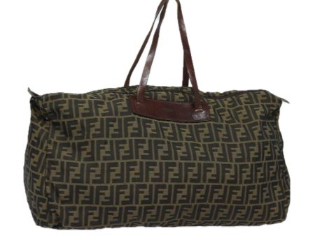 FENDI Zucca Canvas Tote Bag Brown Black  ep4658 For Cheap