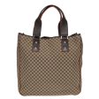 CELINE Macadam Canvas Tote Bag Brown Silver bs18546 Sale