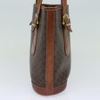 CELINE Macadam Canvas Tote Bag PVC Leather Brown mr371 Online now