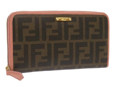 FENDI Zucca Canvas Long Wallet Black Brown  yk11164 Online now