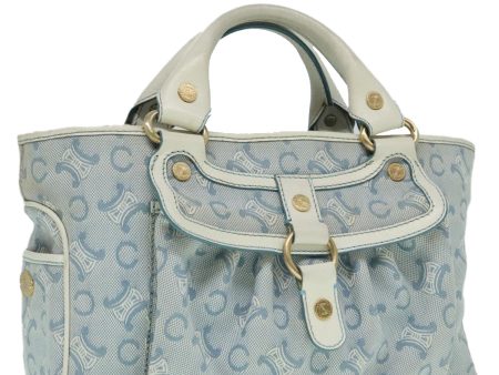 CELINE C Macadam Canvas Hand Bag Light Blue ep5994 For Discount