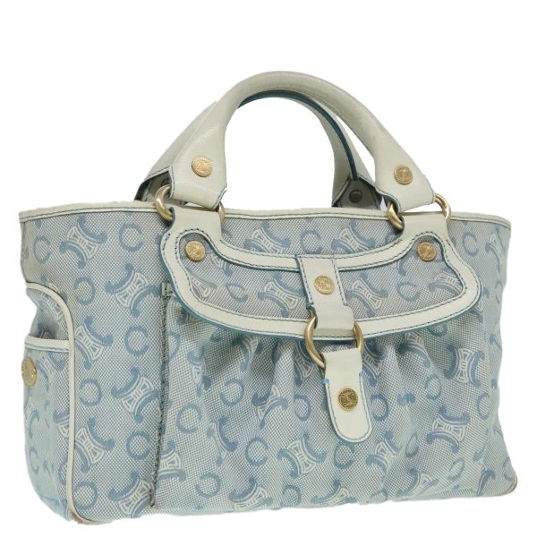 CELINE C Macadam Canvas Hand Bag Light Blue ep5994 For Discount