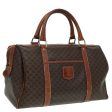 CELINE Macadam Canvas Hand Bag PVC Leather Brown bs16740 Discount