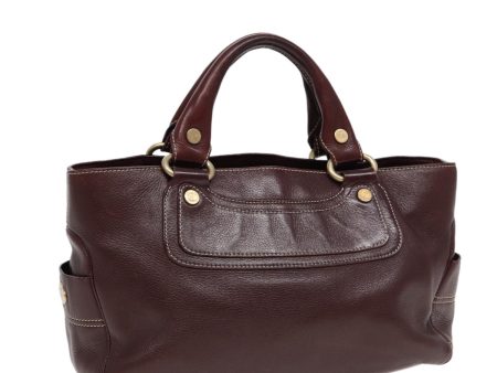 CELINE Boogie bag Hand Bag Leather Brown Gold bs17292 Discount