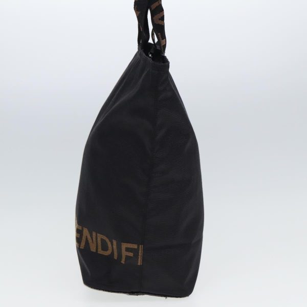 FENDI Tote Bag Canvas Black  ar11998 Online