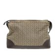 CELINE C Macadam Canvas Shoulder Bag Beige Gold bs16779 Discount