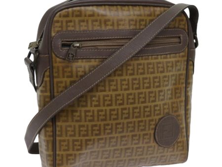 FENDI Zucchino Canvas Shoulder Bag Brown  ep3988 Fashion