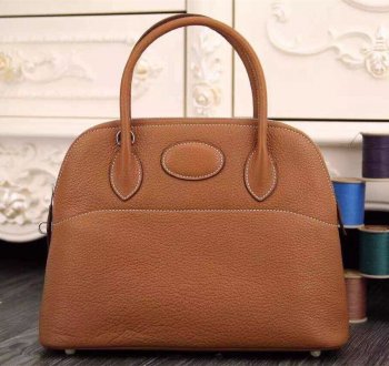 Hermes Bolide 31cm Togo Leather Brown Bag Hot on Sale