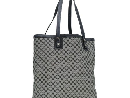 CELINE Macadam Canvas Tote Bag Gray Silver 94023 Supply