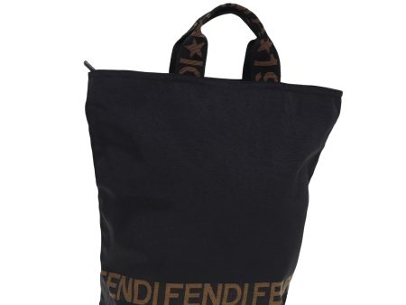 FENDI Tote Bag Canvas Black  ar11998 Online