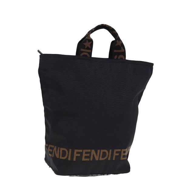 FENDI Tote Bag Canvas Black  ar11998 Online