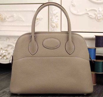 Hermes Bolide 31cm Togo Leather Light Grey Bag Online Hot Sale