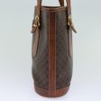 CELINE Macadam Canvas Tote Bag PVC Leather Brown mr371 Online now