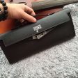 Hermes Black Handcrafted Kelly Cut Clutch Hot on Sale