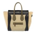 CELINE Luggage Medium Shopper Hand Bag Canvas Beige Gold ep5338 on Sale