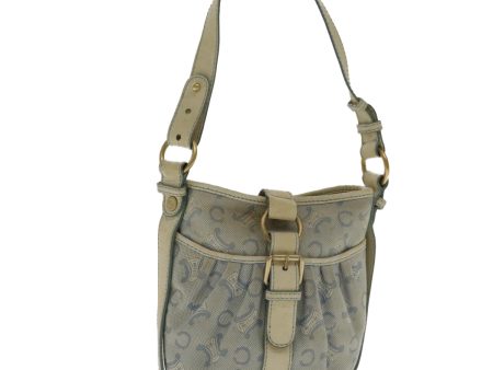 CELINE C Macadam Canvas Hand Bag Light Blue ar12572 Online now