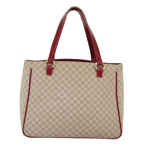 CELINE Macadam Canvas Hand Bag Beige Gold 88290 For Discount