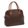 CELINE Macadam Canvas Hand Bag PVC Leather Brown Gold 85803 Online Sale