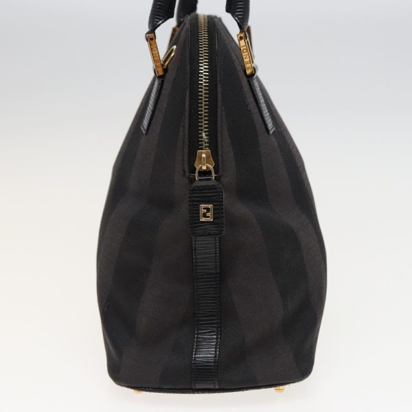 FENDI Pecan Canvas Hand Bag 2way Black Gray  81862 Online Hot Sale