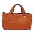 CELINE Hand Bag Leather Orange Silver hk1605 Sale