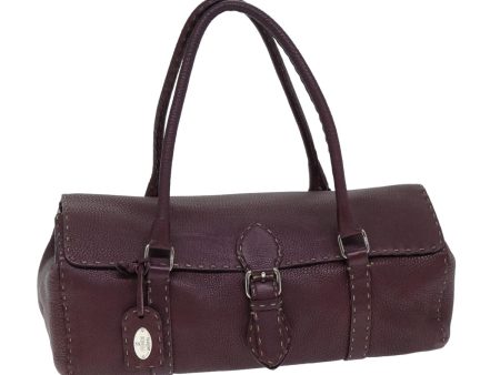 FENDI Celeria Shoulder Bag Leather Purple  78534 Discount