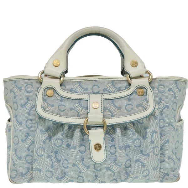 CELINE C Macadam Canvas Hand Bag Light Blue ep5994 For Discount