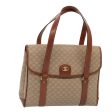 CELINE Macadam Canvas Hand Bag Beige Gold 86426 Online Hot Sale