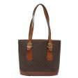 CELINE Macadam Canvas Tote Bag PVC Leather Brown mr371 Online now