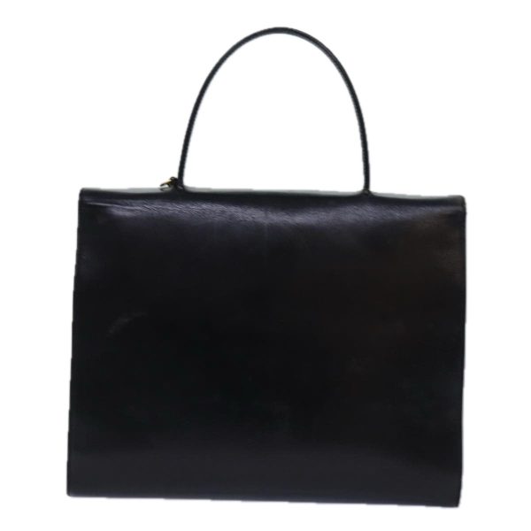 CELINE Hand Bag Leather Black Gold 85104 Sale