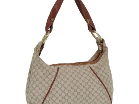 CELINE Macadam Canvas Hand Bag Beige hk1497 Cheap